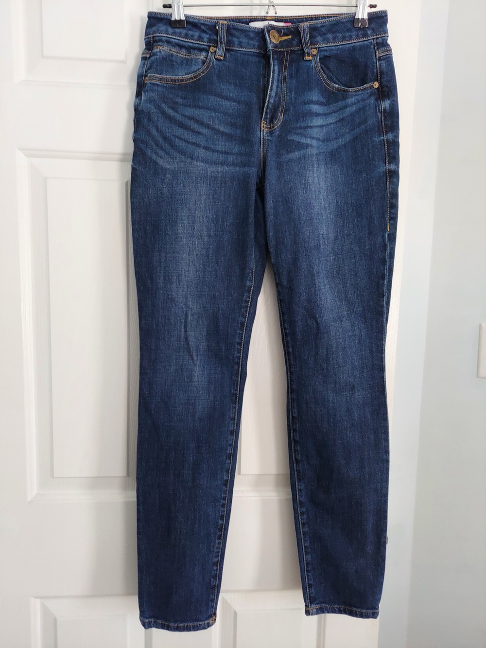 CAbi Women's Skinny Jeans in Dark Blue Wash